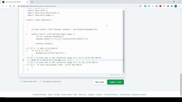 10 - Условные Операторы If Else - Java Практика (Hackerrank) смотреть онлайн