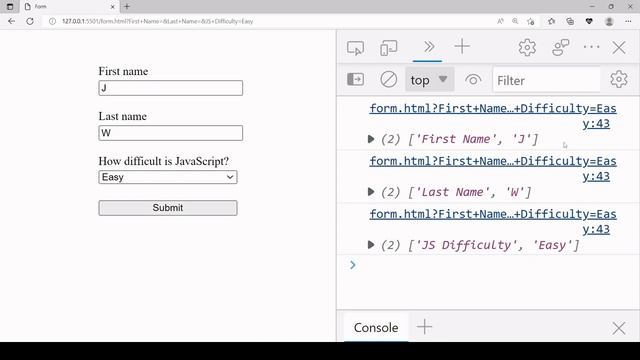Save user form input data in a JavaScript object смотреть онлайн