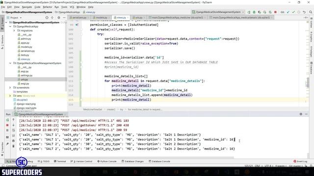 Python Django Medical Store Management Part 7 | Multiple Serializer in ViewSet | Send JSON Request смотреть онлайн