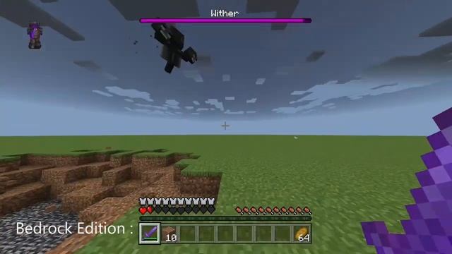 Bedrock Edition Wither vs. Java Edition Wither be like: смотреть онлайн