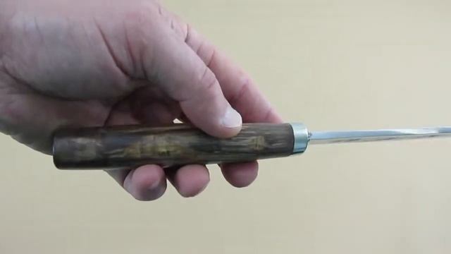 Нож «ЯКУТ большой» Х12МФ, карельская береза смотреть онлайн