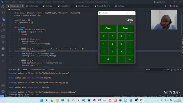 Application graphique #PySimpleGUI #Python app n°1 : Calculatrice смотреть онлайн