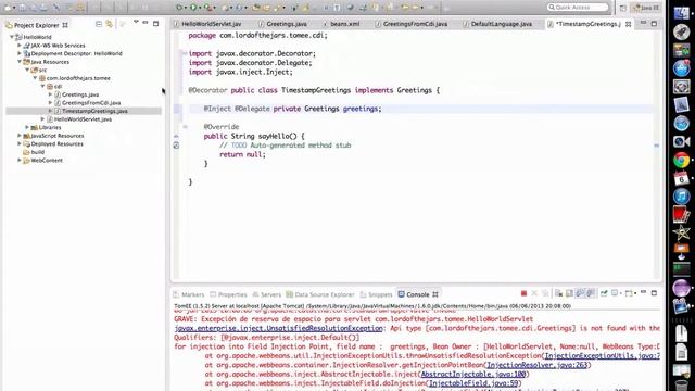 Apache TomEE and CDI (Decorators) смотреть онлайн