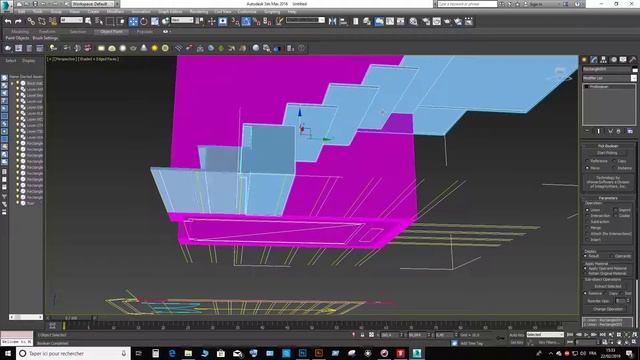 3ds max 2016 stairs from AutoCad File смотреть онлайн