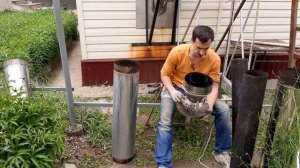 Демонтаж\монтаж трубы по конденсату после 7 лет эксплуатации. Выбор тройника для дымохода на улице.