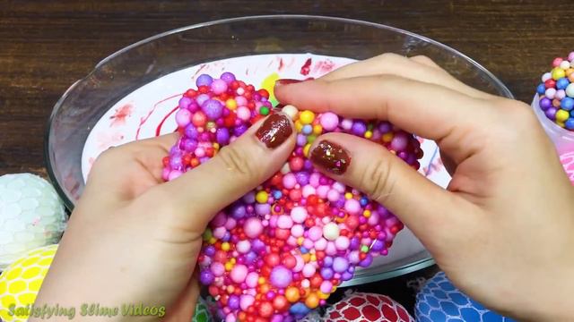 Makeup And FLOAM Random Into GLOSSY Slime!!!Satisfying Slime Video #251