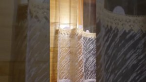 Занавески на кухню из остатков тюля своими руками