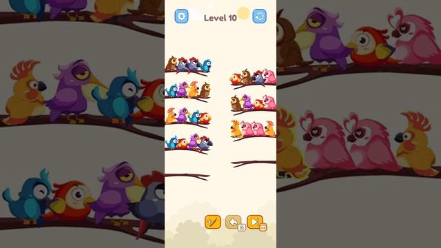 Bird Sort Color Puzzle Gameplay Walkthrough смотреть онлайн