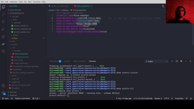 Building Distributed Data Warehouse with Deltalake using Spark, Hive, Minio (S3), Presto on Docker смотреть онлайн
