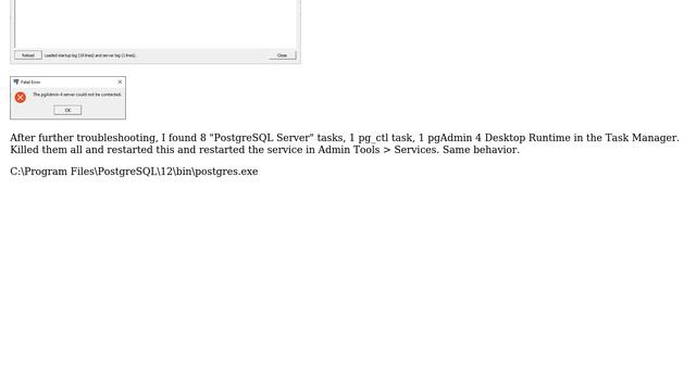 The pgAdmin 4 server could not be contacted смотреть онлайн