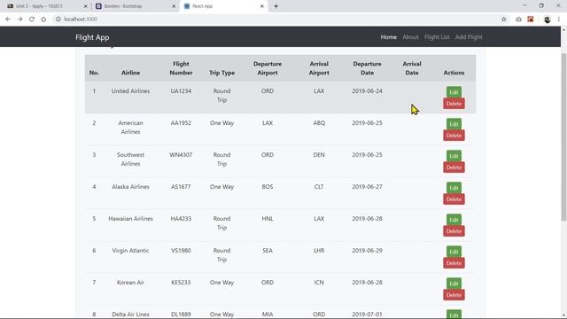 React: Create Flight List Table (Part 3 of 3) смотреть онлайн