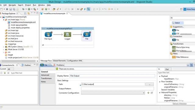 Mule File Connector Example смотреть онлайн