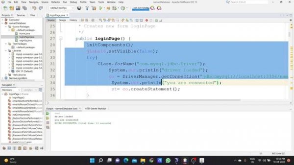 Java Login Page | Swing Application | SQL
