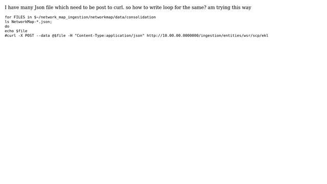 Unix & Linux: Using shell script to posting Json body to curl by loop смотреть онлайн