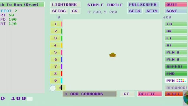 How to draw hexagon with diagonals in Simple Turtle Logo смотреть онлайн
