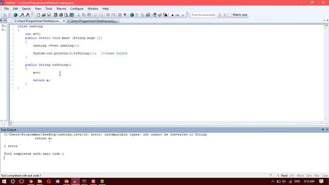 OverRide toString method in java смотреть онлайн