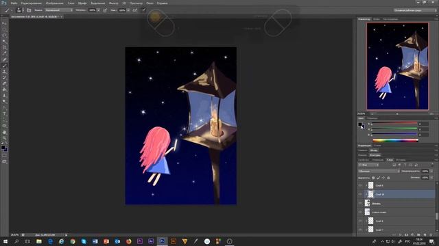 Speed Art | Ночная Фея | Wacom intuos art смотреть онлайн