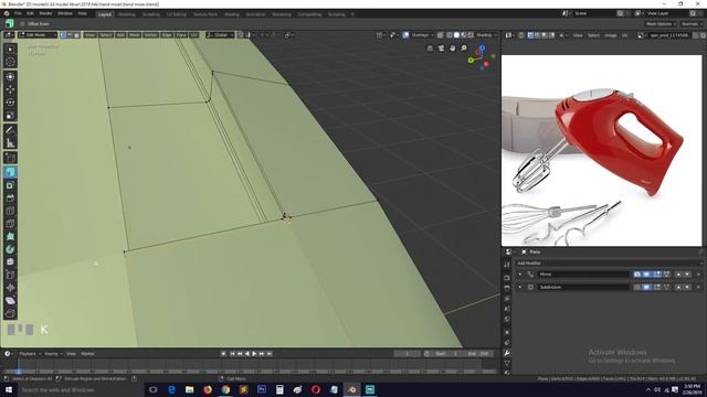 modeling a hand mixer kitchen appliance in blender 2.8 speed modeling смотреть онлайн