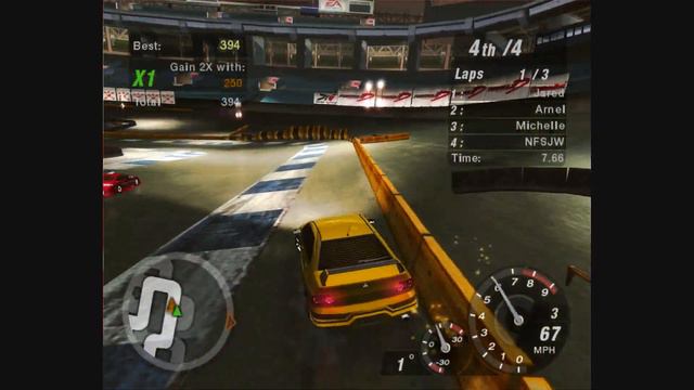 Need For Speed Underground 2: Drift challenge (Stadium drift 2) HD смотреть онлайн
