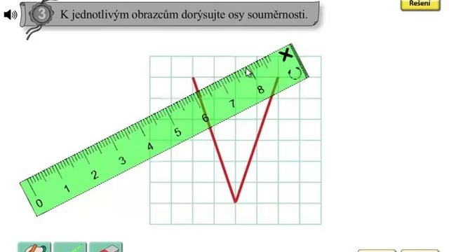 Osová souměrnost; Matýskova matematika 5.díl, strana 34, cvičení 3 смотреть онлайн