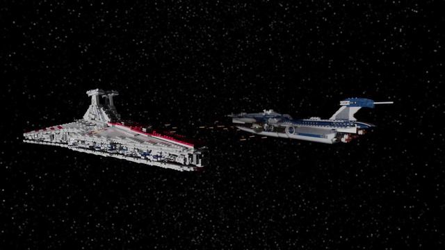 LEGO STAR WARS SPACE BATTLE ANIMATION TEST - VENATOR vs MALEVOLENCE BLENDER SCIFI смотреть онлайн