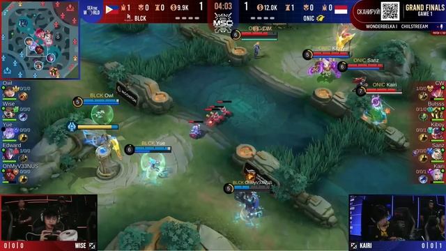 РУ | ГРАНД-ФИНАЛ MSC 2023 | BLCK Vs ONIC | ИГРА 1