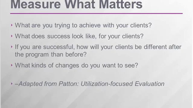 3-22-17 Outcomes: How Do I Decide What to Measure? (Small Business Initiative) смотреть онлайн