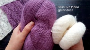 Вяжем красивый, воздушный узор из мохера!