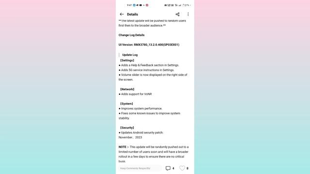 Realme UI 5.0 Android 14 Update & Realme New Update Or Update Features November 2023