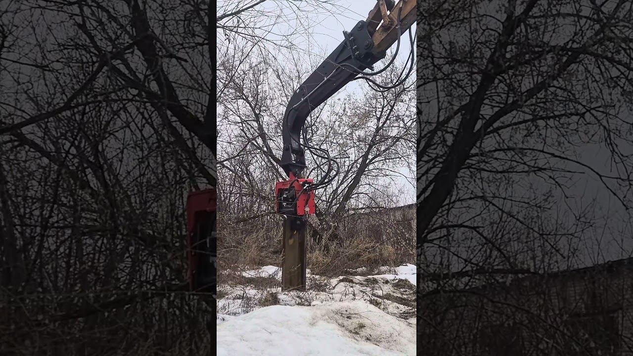 Вибропогружатель Impulse все расставит по местам! #спецтехника #экскаватор #вибропогружатель #шпунт смотреть онлайн