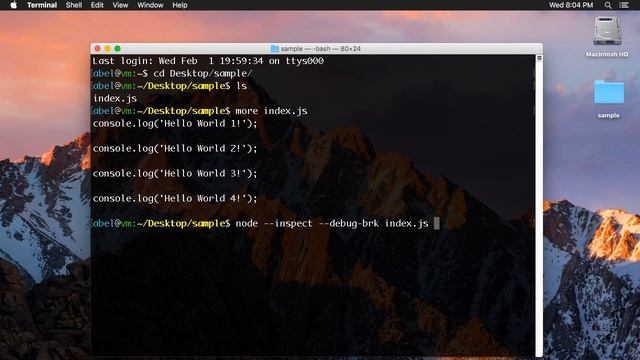 Setup Debugging Node Inspect Option Mac смотреть онлайн