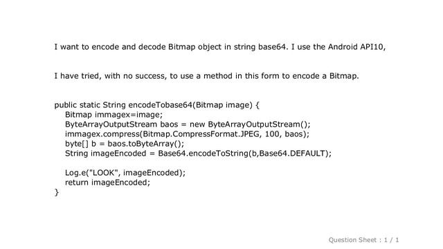 Android : Encode and decode bitmap object in base64 string in Android смотреть онлайн