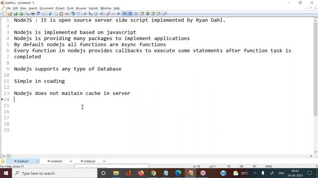 NODE JS tutorials || Demo - 1 || by Mr. Swamy Naidu On 24-06-2021 @8:15AM IST смотреть онлайн