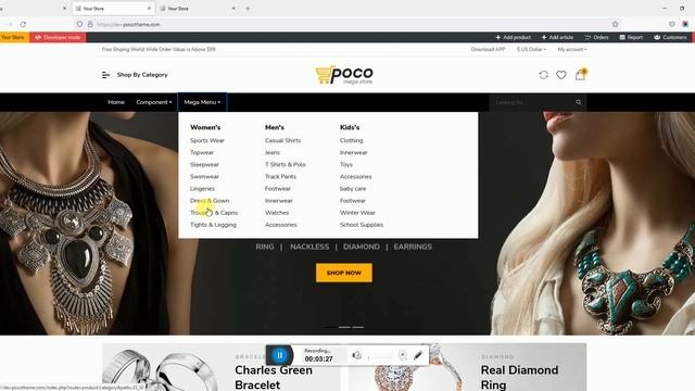How to create a Menu - OpenCart Poco theme смотреть онлайн