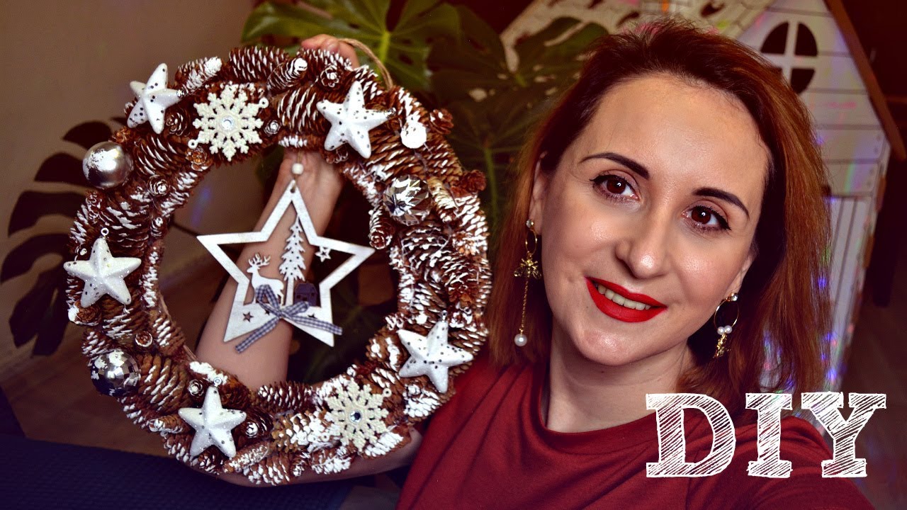 DIY. Новогодний декор из шишек и товаров из Фикс Прайс. Венок, ёлочка, украшения смотреть онлайн