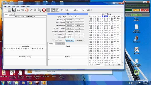 Pep8 intro #1 - machine language смотреть онлайн
