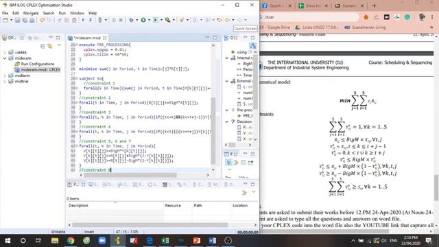Pham Thanh Xuan - Programming Cplex смотреть онлайн