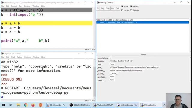 Programação Python - Como executar programas no modo Debug no IDLE смотреть онлайн