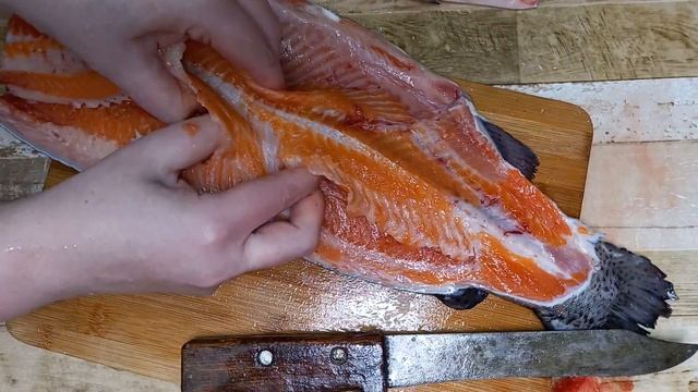 ?Как разделать форель на филе, для супа и другие части