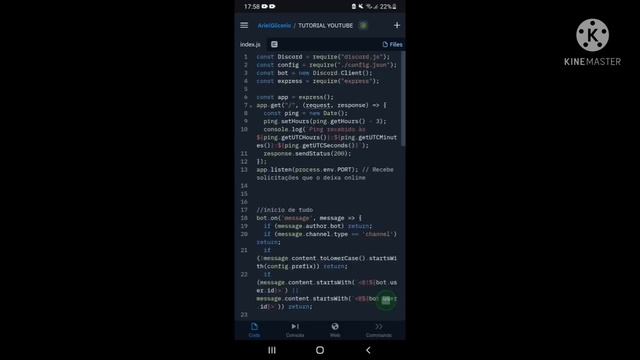 Como criar um bot e deixar ele online, Node.JS V12 смотреть онлайн