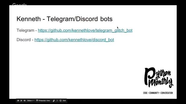 Bots and More (Bots) - Python Monthly December 2016 смотреть онлайн