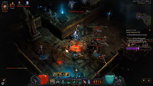 Diablo 3 2.6.1 Necromancer thorns Rathma " Purgatory Thorns build " GR90+ Season 12 смотреть онлайн