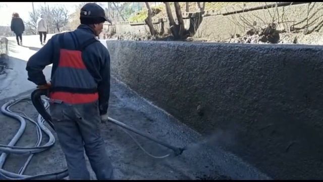 Торкрет штукатурка стены в Крыму