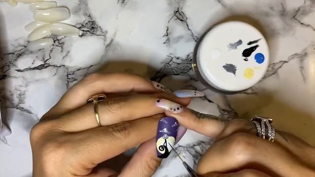 Nightmare before Christmas hand painted nails смотреть онлайн