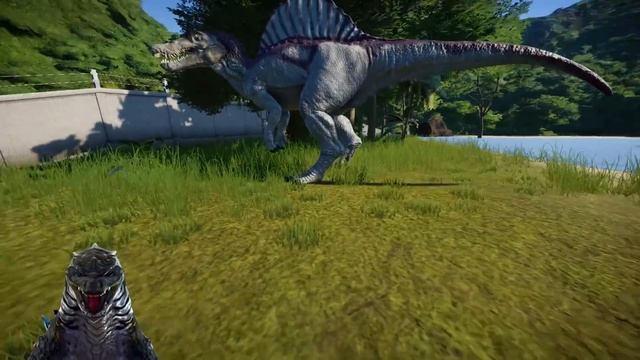 Ace Vs Spiny | Carnotaurus Vs Spinosaurus - Jurassic World Evolution (Dinosaur King Mod) смотреть онлайн