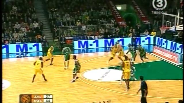 M N'Diaye Green 34 Zalgiris vs Maccabi 2 21 02 2008 1 смотреть онлайн