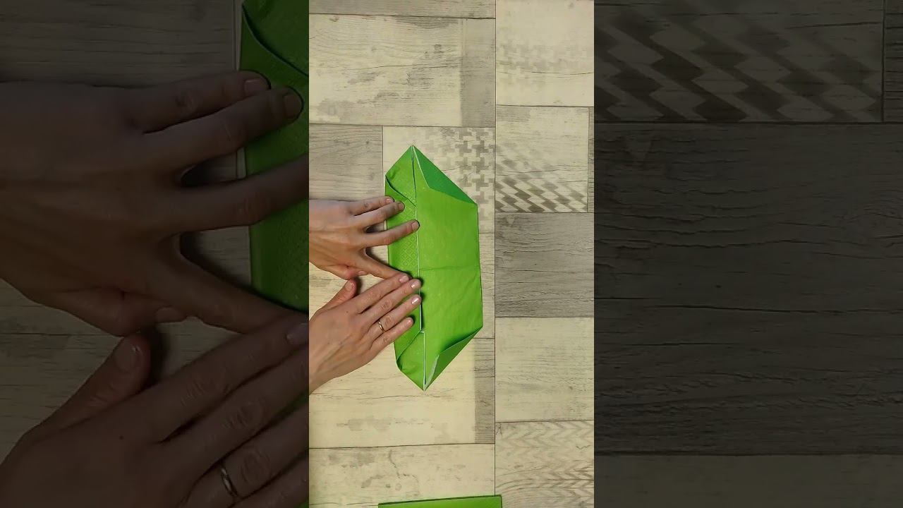 DIY How to beautifully fold napkins in the form of a Lotus смотреть онлайн