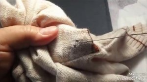 Как зашить ( заделать) дырку в вязаном (трикотажном) свитере. Sew a sweater
