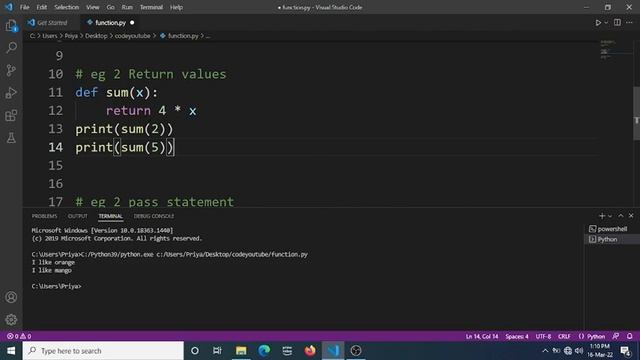 Default parameter value||Return value||Pass statement in python ||Function|| смотреть онлайн