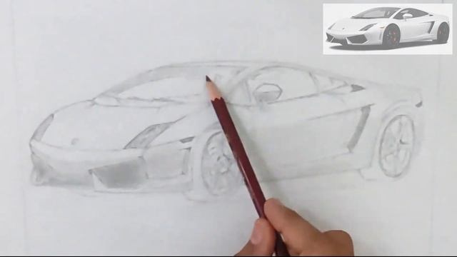 Car design sketch | Lamborghini Gallardo | How to draw Lamborghini | how to draw Step by Step смотреть онлайн